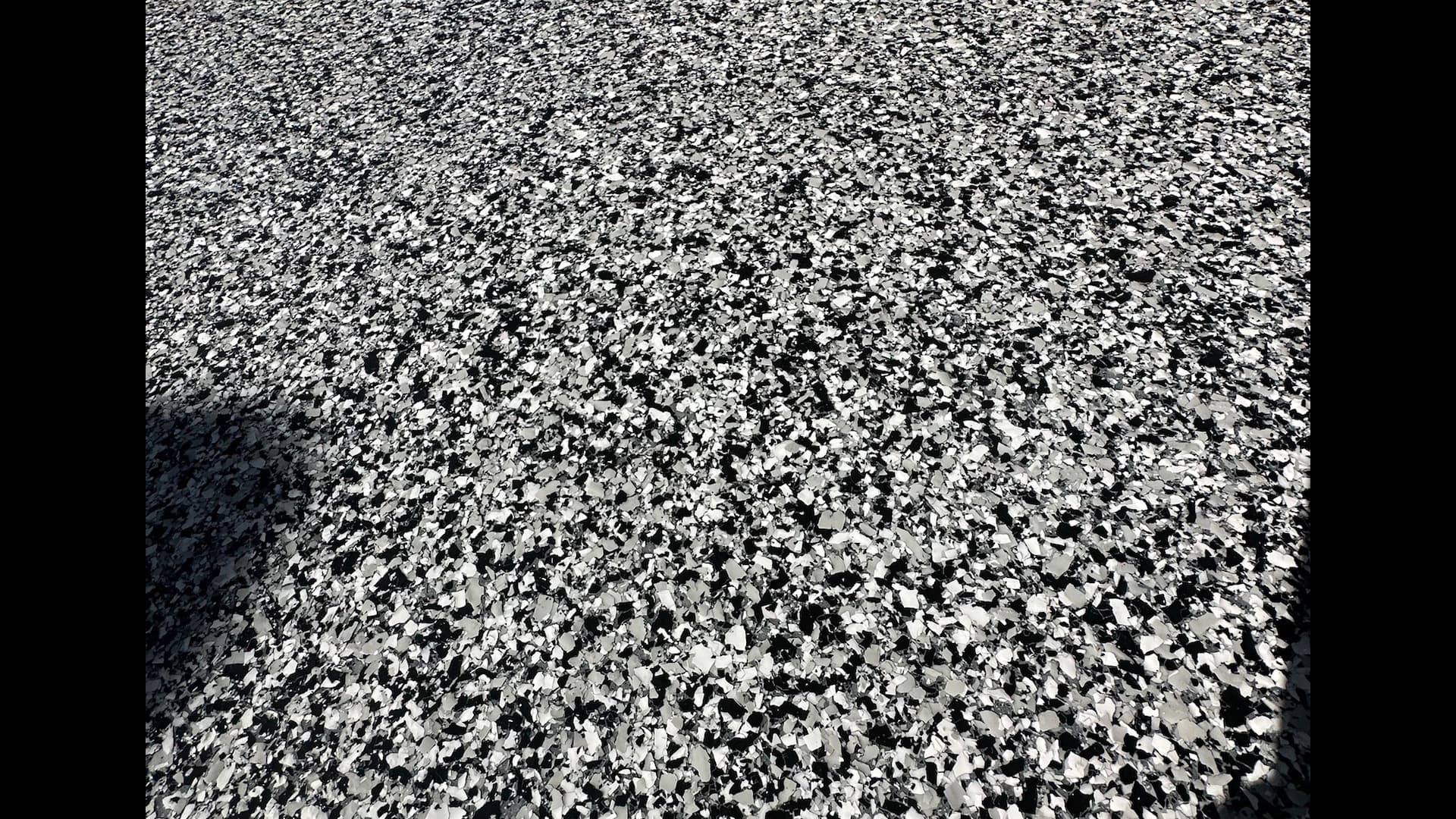Epoxy flake finish close-up